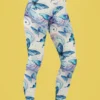 NCharnt Blue and Purple Butterfly Gym Leggings