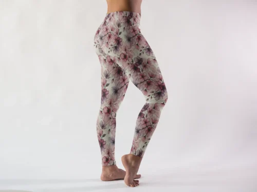 NCharnt Pastel Pink and Purple floral leggings NCharnt Pastel Pink and Purple floral leggings