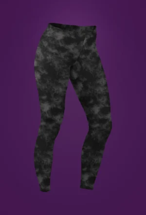 NCharnt Grey and Black texture print leggings