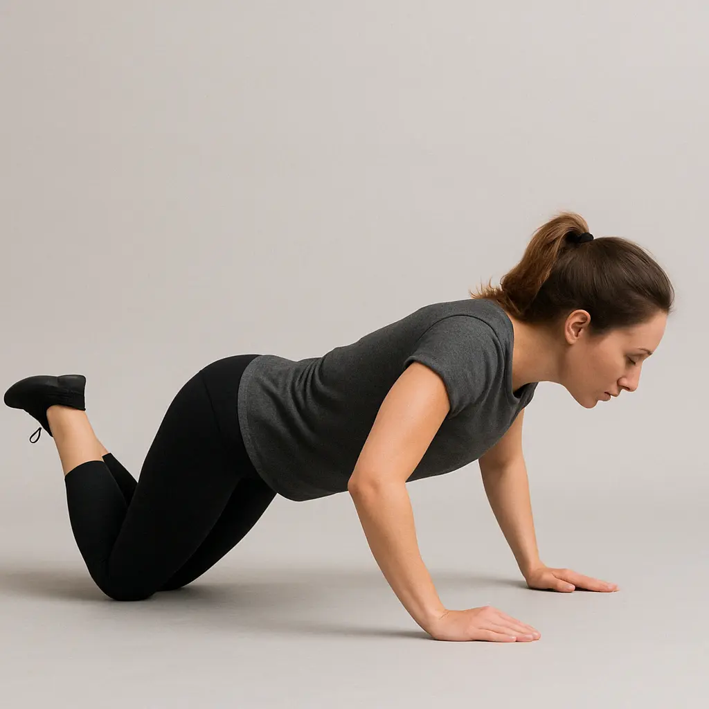 Woman Doing Knee Pushup_simple