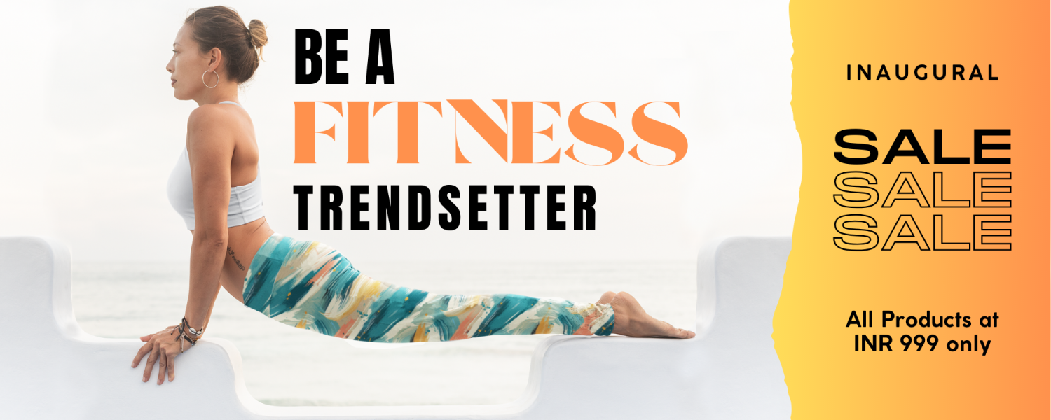 NCHarnt Homepage Banner- Woman in yoga pose with blue, yellow white leggings